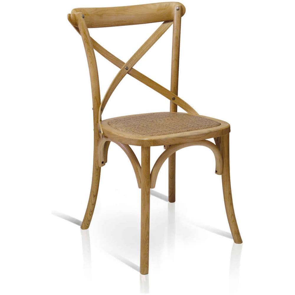 Abby - Sedia Moderna In Legno Con Seduta In Paglia - Foto 1