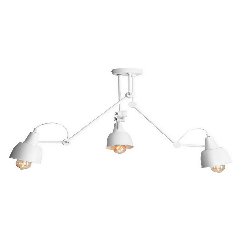 Lampada A Sospensione Compass - Lampadario - Da Soffitto - Bianco In Metallo, 59 X 59 X 40 Cm, 3 X E27, Max 60w - Foto 1