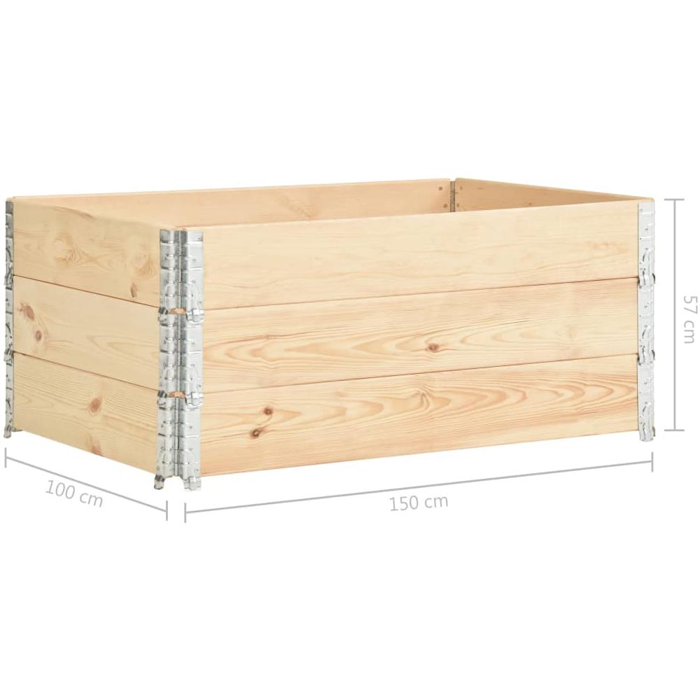 Fioriere Rialzate 3 pz 100x150 cm in Legno Massello di Pino - Foto 6