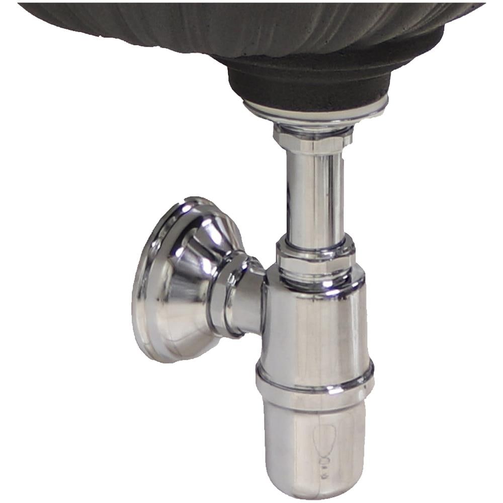 Sifone A Bottiglia In Ottone Cromato Con Piletta 1'' - Foto 1