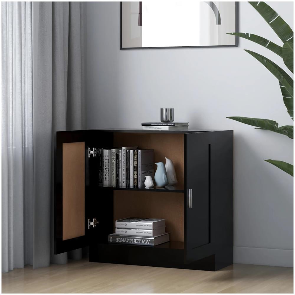 Libreria Nera 82,5x30,5x80 cm in Legno Multistrato - Foto 3