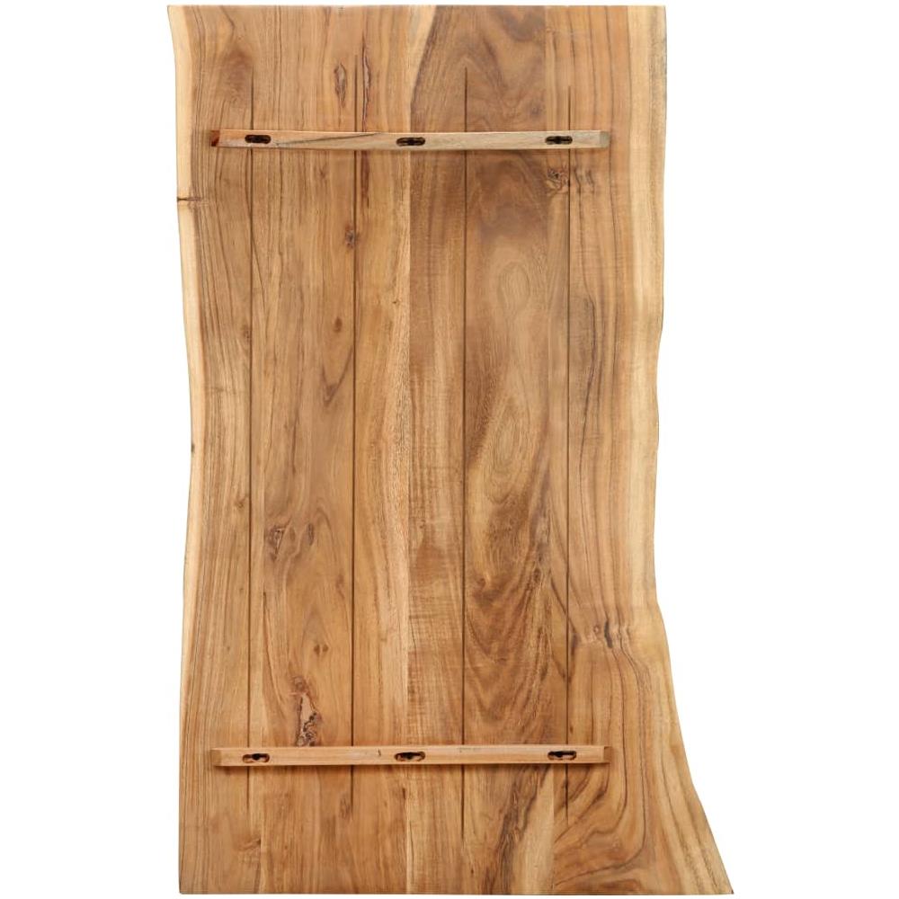 Piano del Tavolo in Legno Massello di Acacia 118x (50-60) x3,8 cm - Foto 2