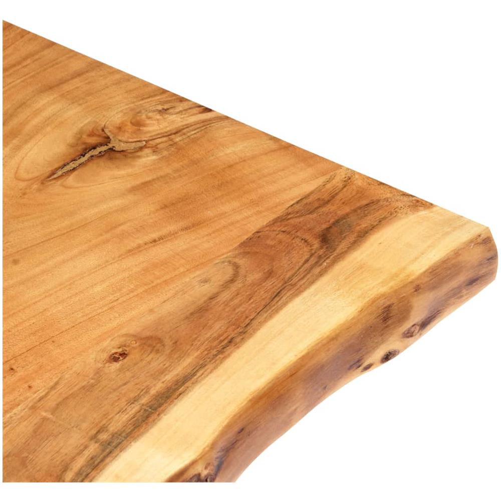 Piano del Tavolo in Legno Massello di Acacia 118x (50-60) x3,8 cm - Foto 3