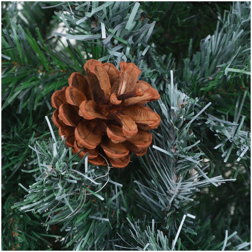 Albero di Natale Artificiale con Set Palline LED e Pigne 180cm - Foto 2