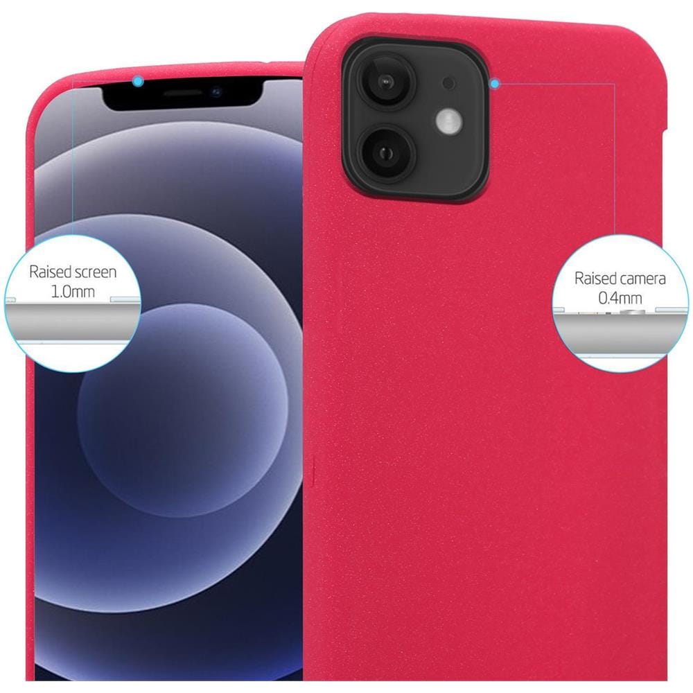 Custodia Compatibile Con Apple Iphone 12 / Iphone 12 Pro (6,1"" Zoll) In Frost Rosso - Coperchio Protettivo In Silicone Tpu Flessibile - Foto 1