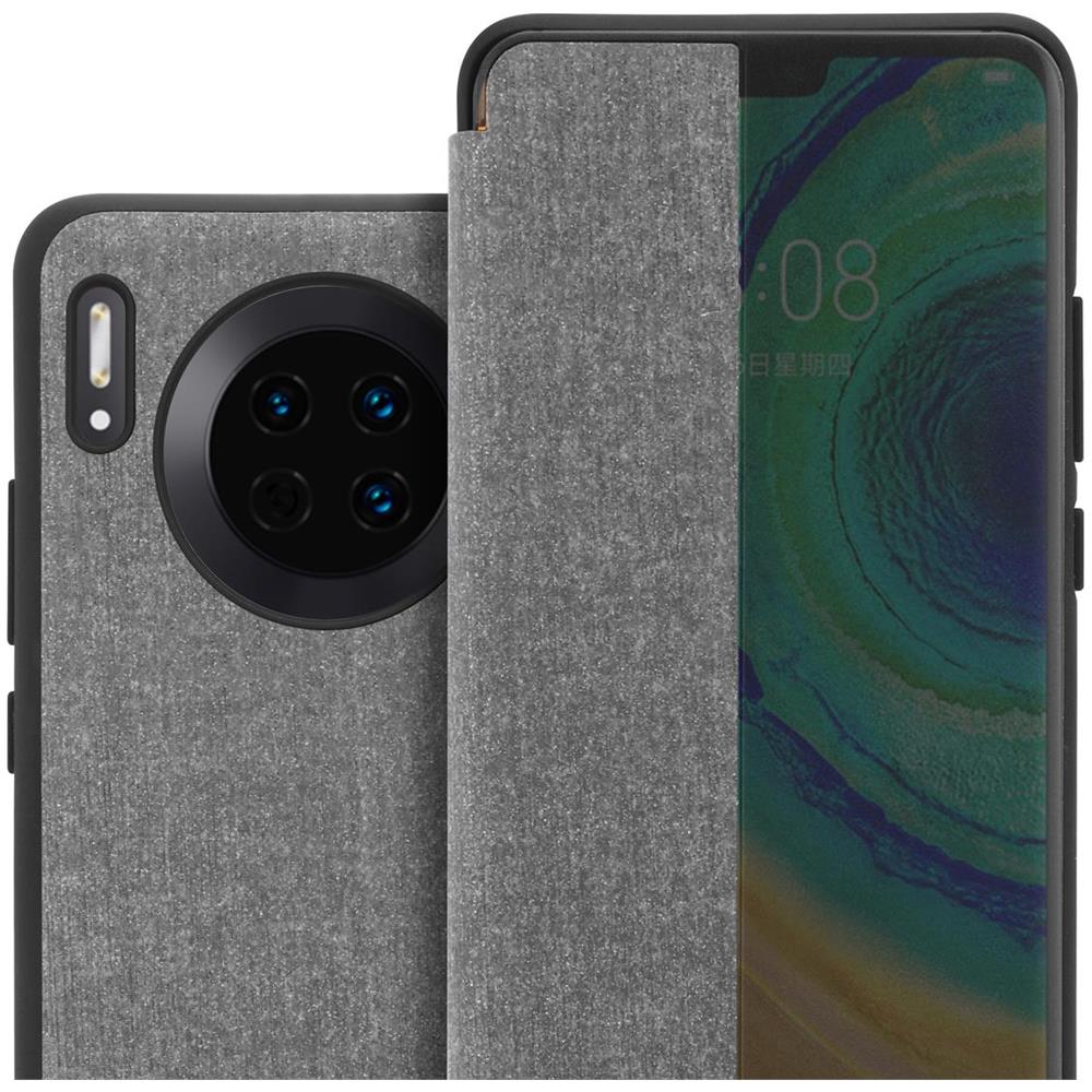 Custodia Compatibile Con Huawei Mate 30 In Grigio - Coperchio Intelligente In Fibra Ottica - Coperchio Di Protezione Con Funzione Di Supporto - Foto 1