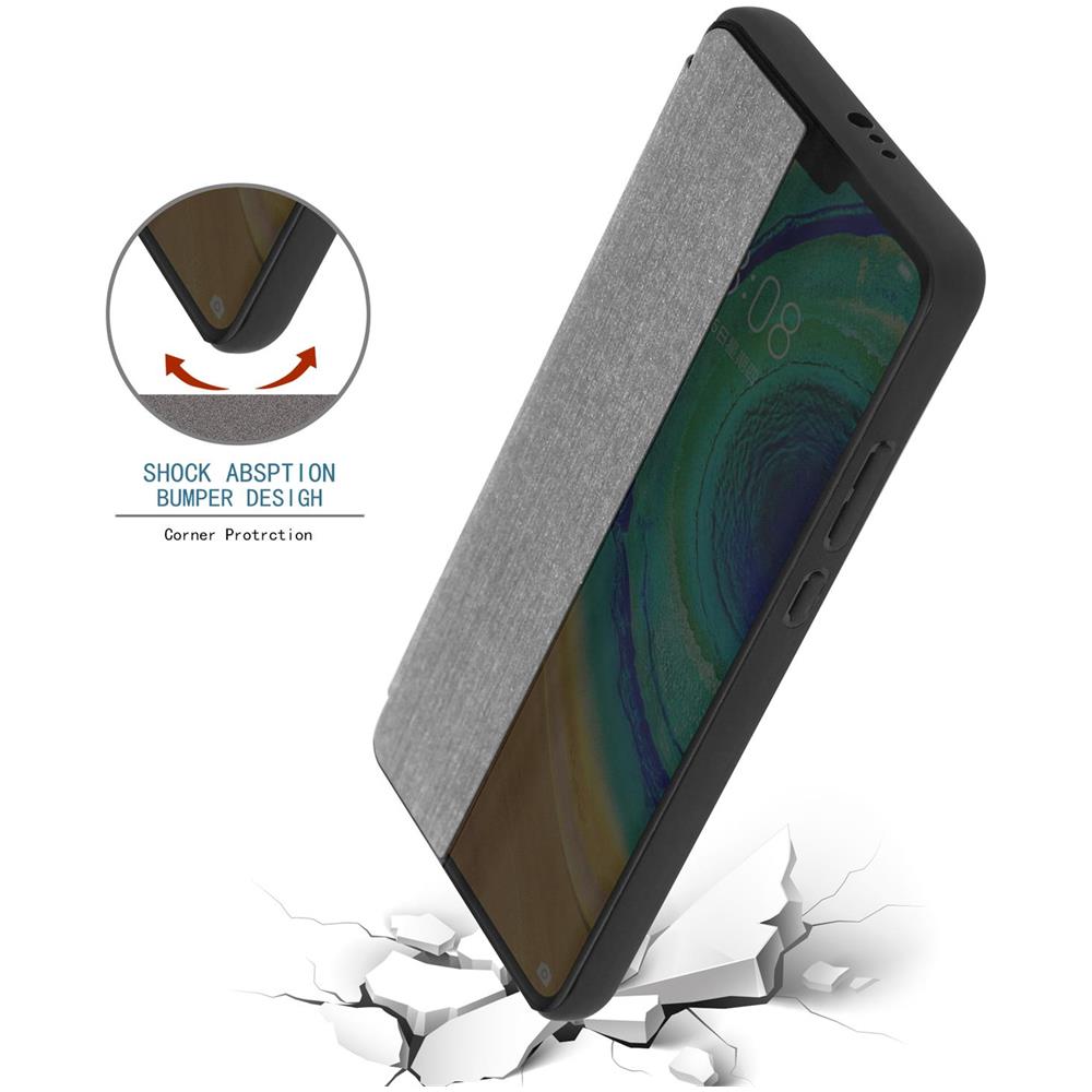 Custodia Compatibile Con Huawei Mate 30 In Grigio - Coperchio Intelligente In Fibra Ottica - Coperchio Di Protezione Con Funzione Di Supporto - Foto 7