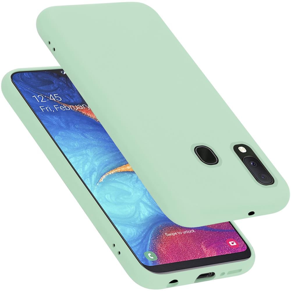Custodia Compatibile Con Samsung Galaxy A20e In Liquid Verde Chiaro - Coperchio Protettivo In Silicone Tpu Flessibile - Foto 1