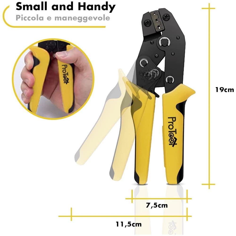 Pinza Crimpatrice Faston, Pinza Per Crimpare Terminali Elettrici Faston, Pinza Per Connettore 0.5-1.5 Mm² - Foto 2