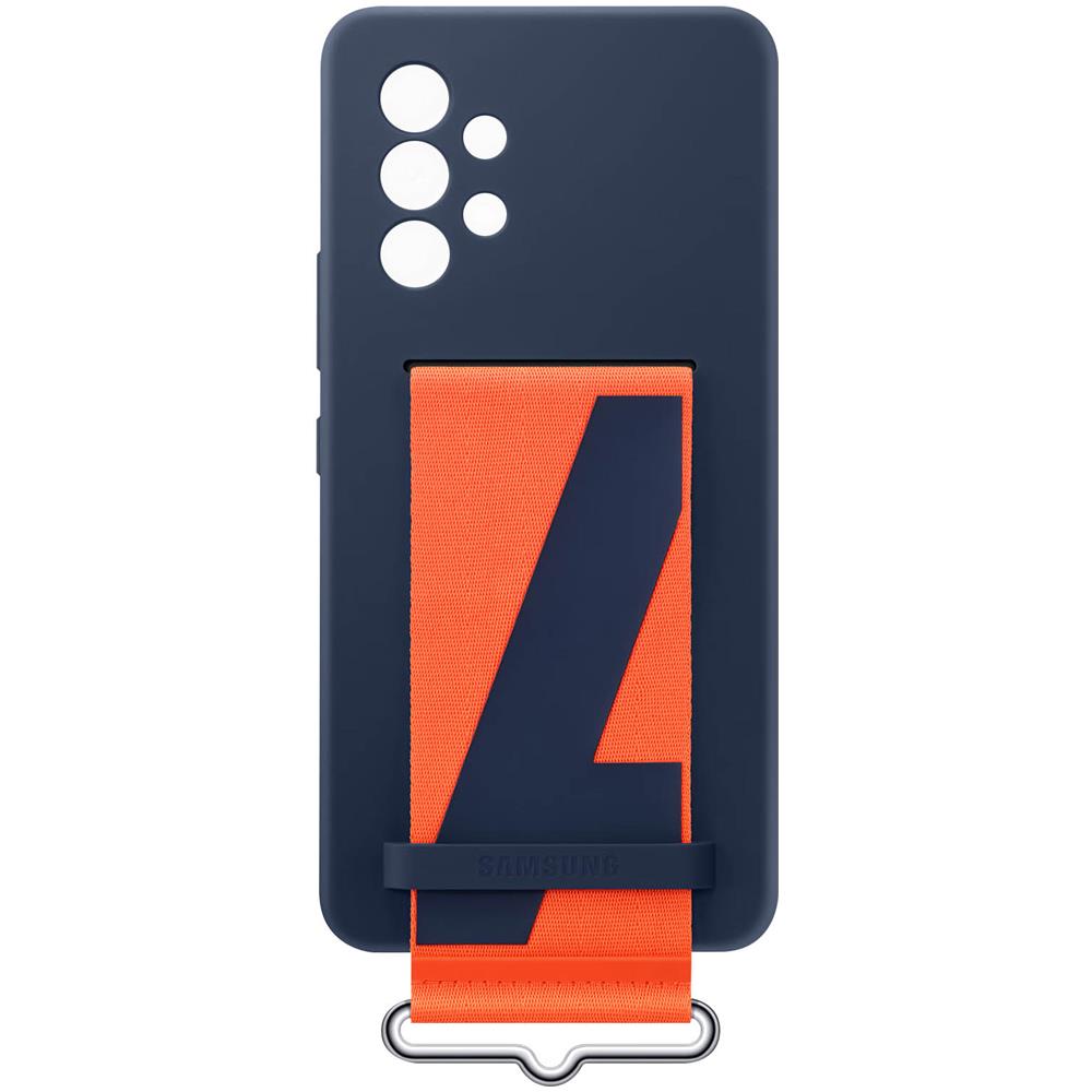 Cover Originale Galaxy A53 5g Silicone Morbido Cinturino Arancione - Navy - Foto 1