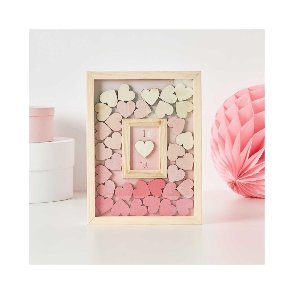 20 Cuori Di Legno Naturale - 30 Mm - Foto 2