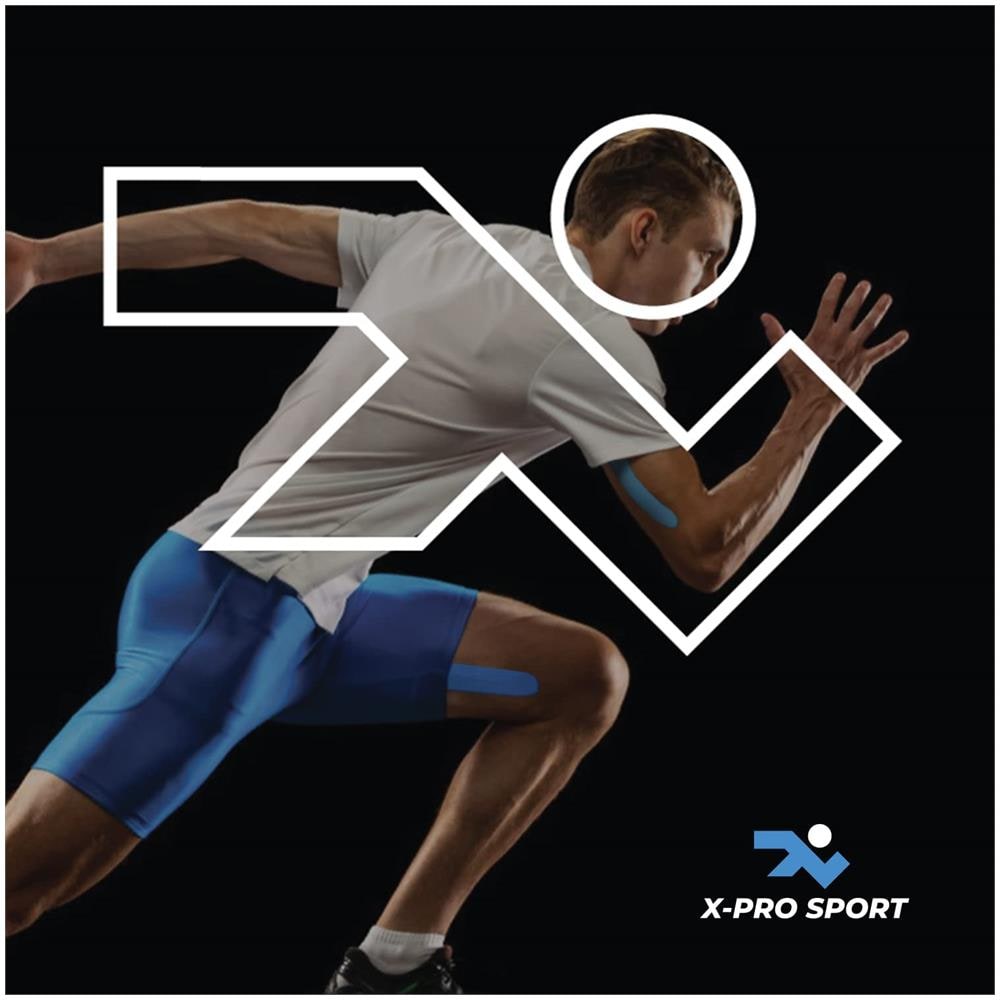 Nastro Kinesiologico 5m X 5cm, Kinesio Tape Con E-book Con Esempi Applicazione, Cerotto Muscolare, Taping Forte Resistente Elastico (1 X Nero) - Foto 7