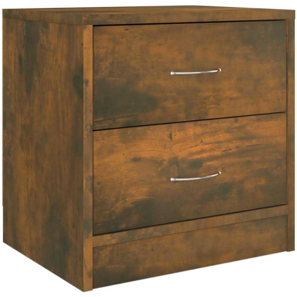 Comodino Rovere Fumo 40x30x40 Cm In Legno Ingegnerizzato - Foto 1