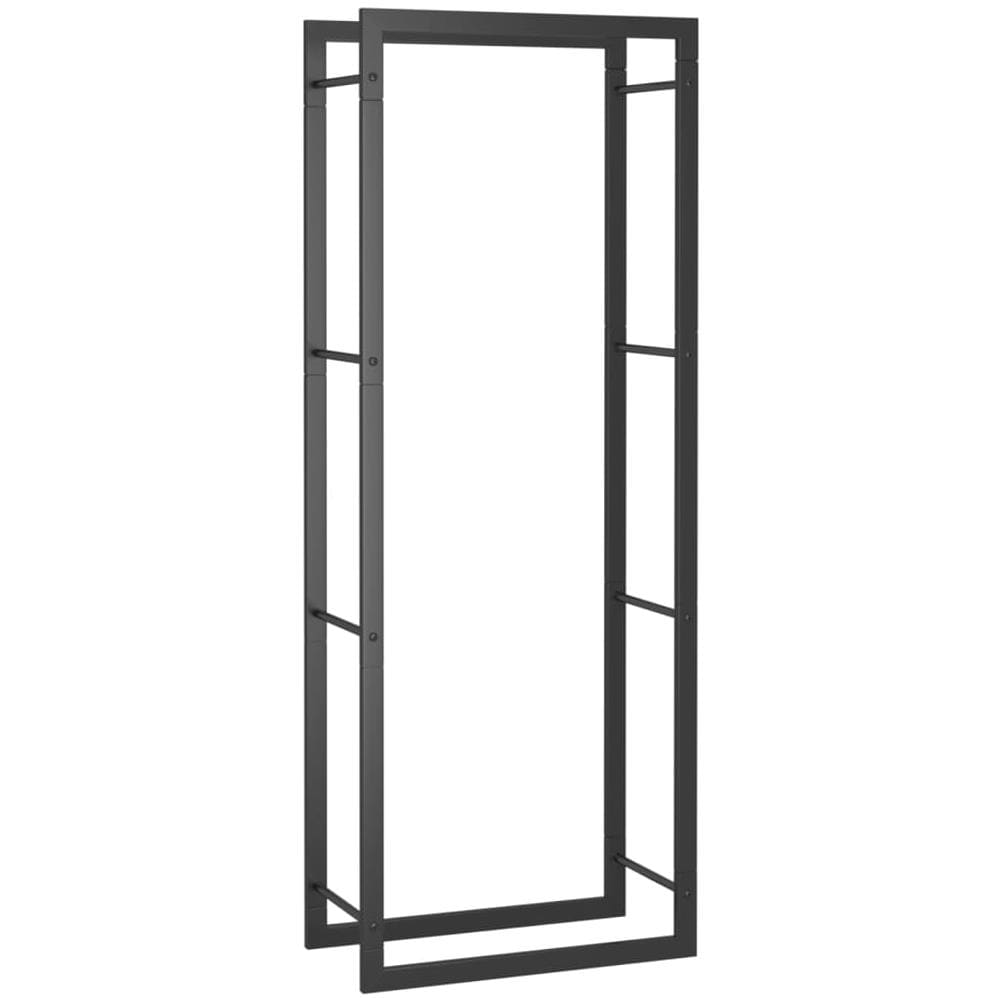 Portalegna Nero Opaco 50x28x132 cm in Acciaio - Foto 1