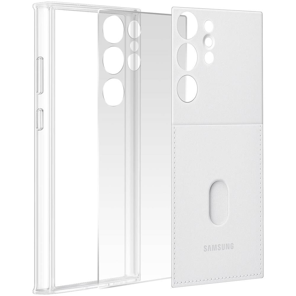 Cover Per Galaxy S23 Ultra Retro Intercambiabile Con Portacarte Originale Bianca - Foto 5