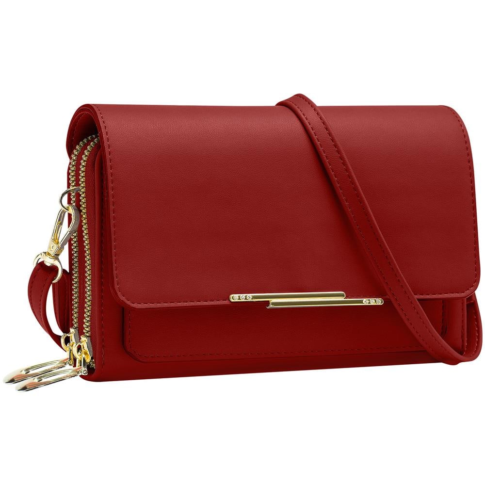 Borsetta A Tracolla Per Smartphone Multi-scomparto In Similpelle Rossa - Foto 1