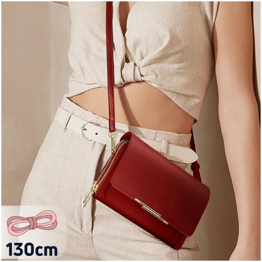 Borsetta A Tracolla Per Smartphone Multi-scomparto In Similpelle Rossa - Foto 5