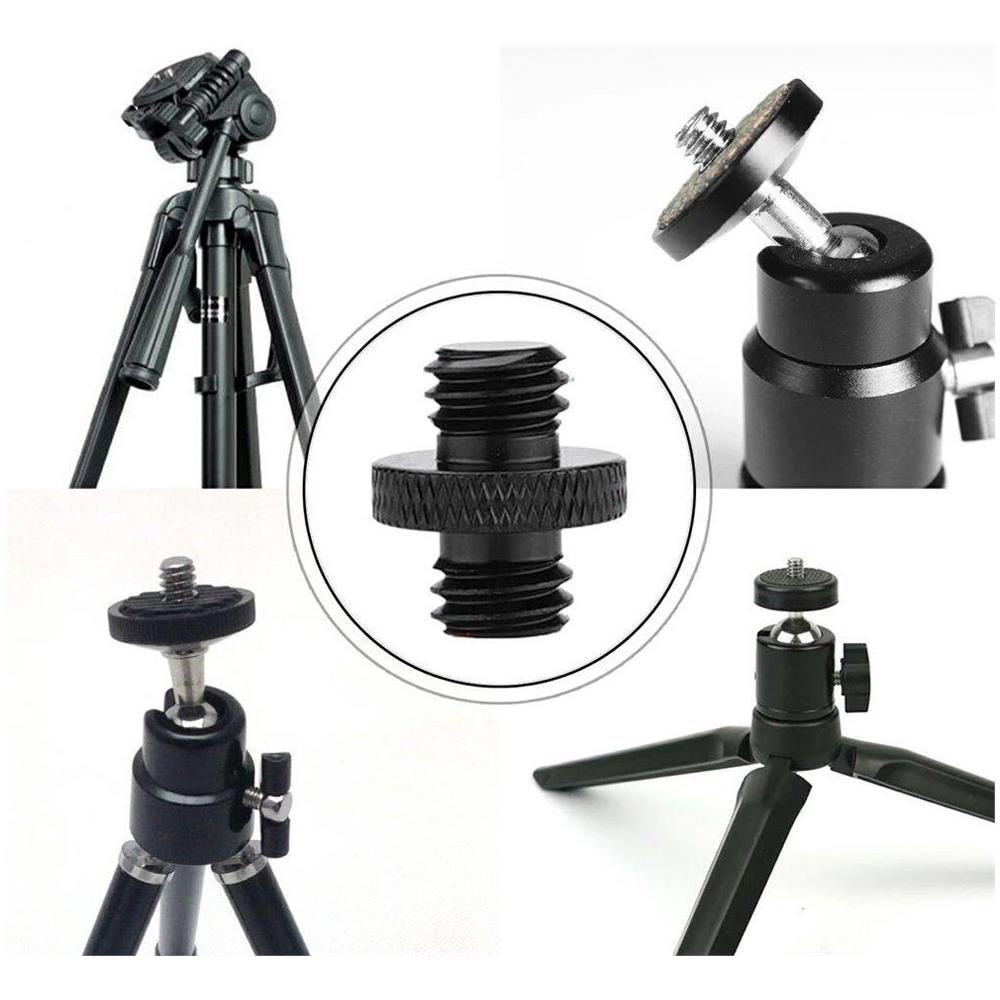 Adattatore A Vite Per Treppiede Per Fotocamera Da 1/4"" A 3/8"" 6 Pezzi Black - Foto 2