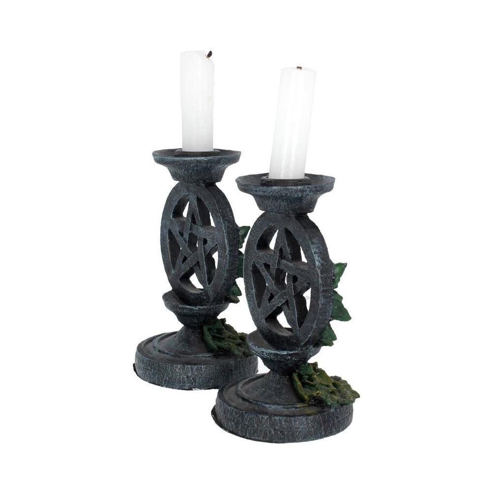 Nemesis Now - Aged Pentagram Candlesticks 13.4cm - Foto 2