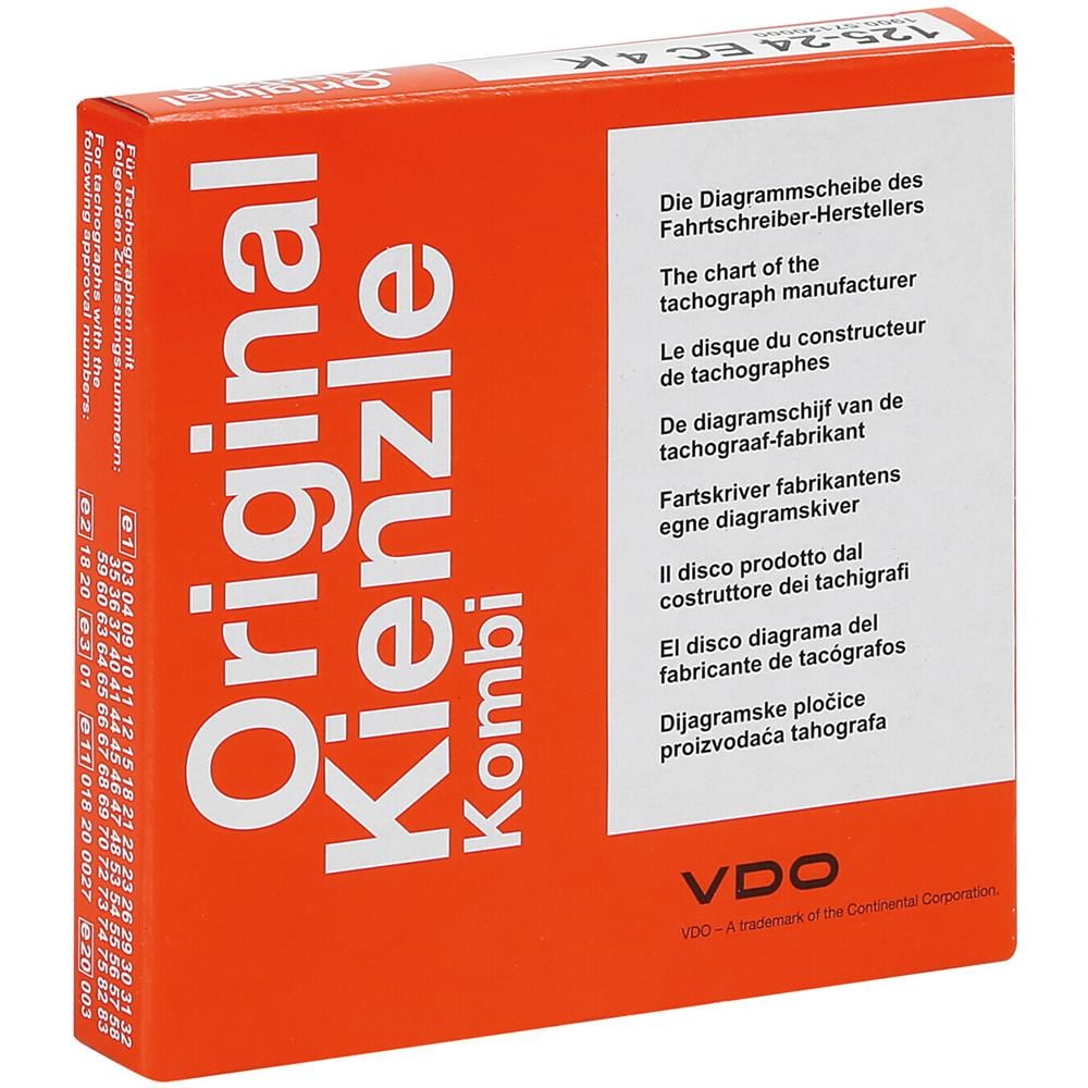 Original Kienzle, Set 100 Pz Dischi Tachigrafo Omologati - 125 Km /h - Foto 2