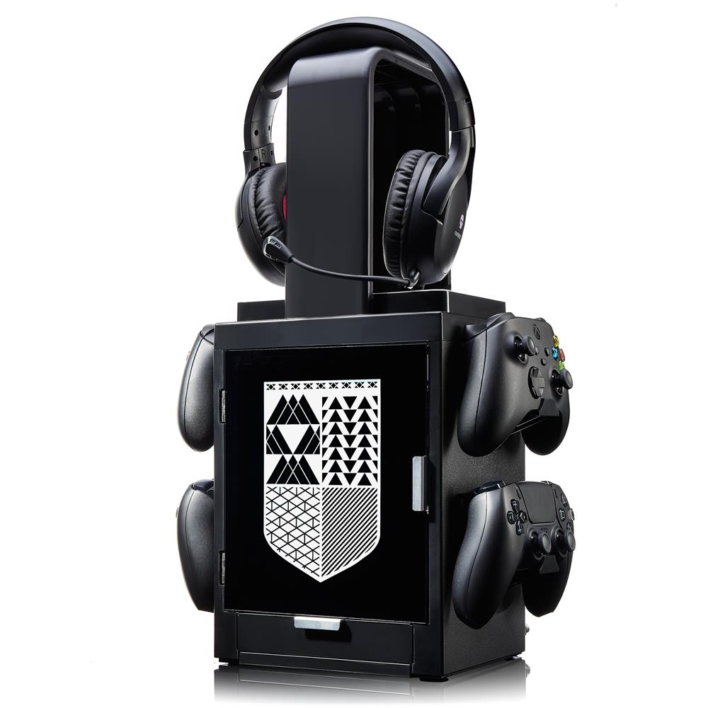 Armadietto Da Gioco Ispirato Al Logo Di Destiny Light Per 4 Controller - 10 Giochi - 1 Auricolare - Foto 1