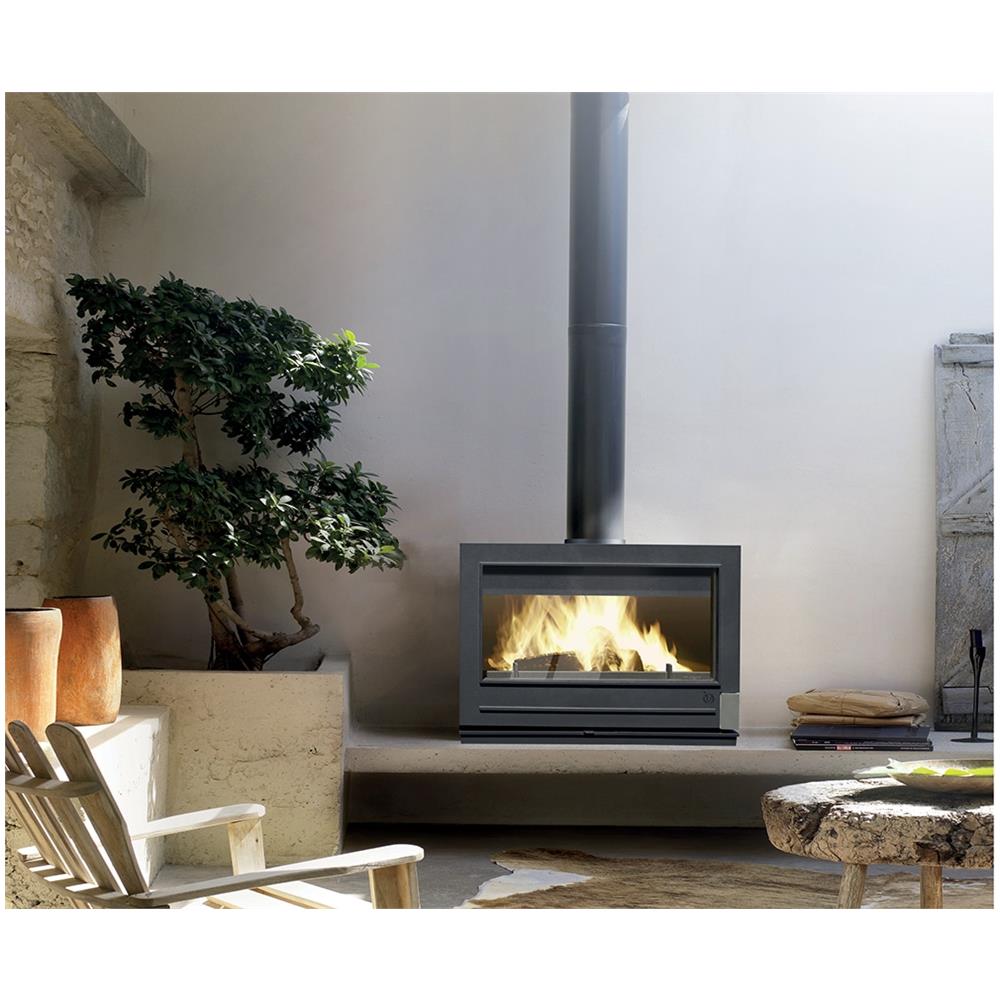 Preston Interno Caminetto freestanding A legna Antracite - Foto 2