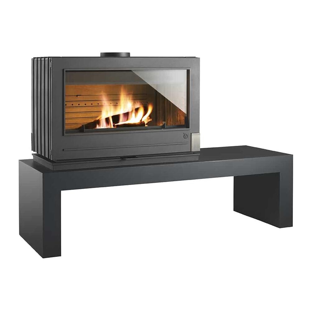 Preston Interno Caminetto freestanding A legna Antracite - Foto 4