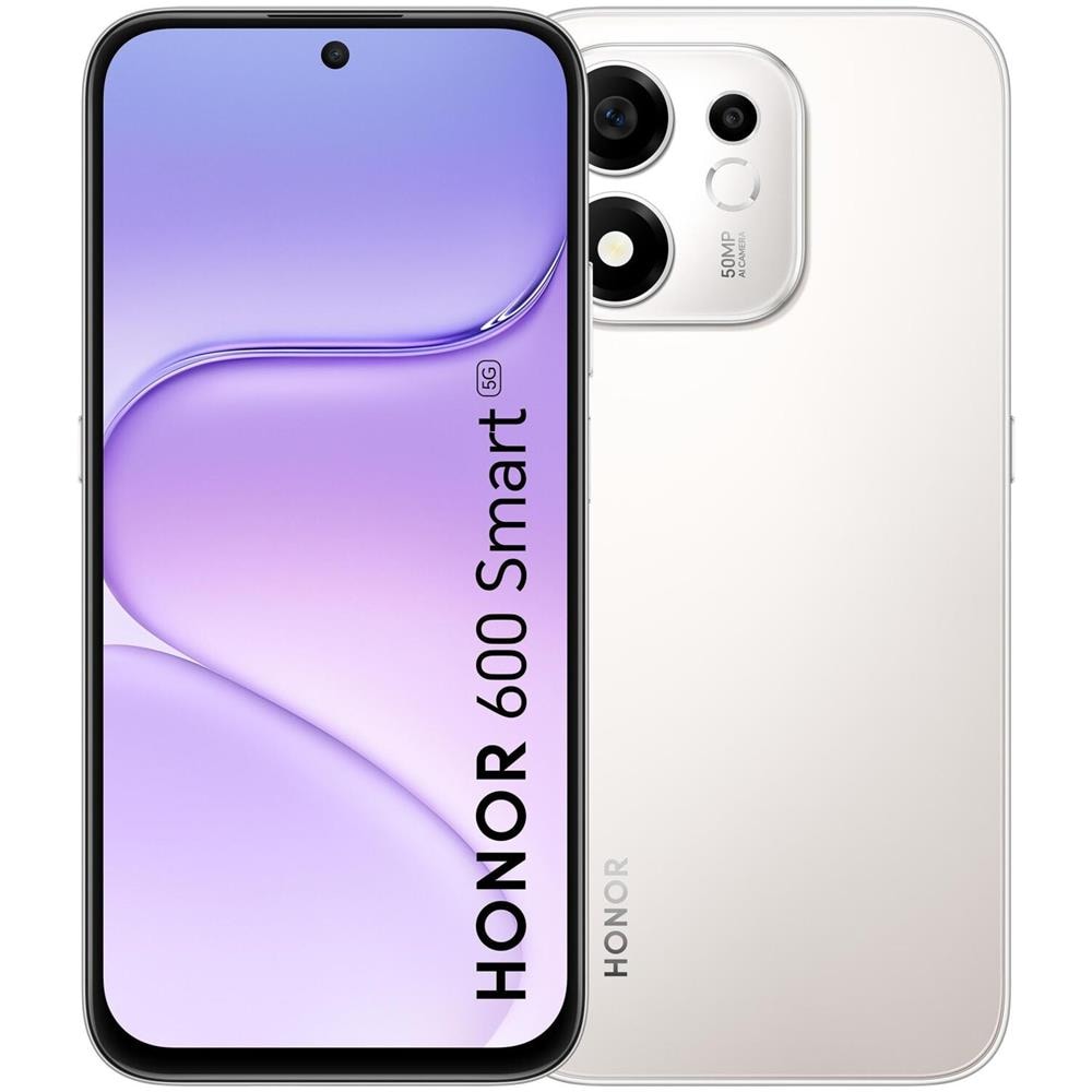 600 Smart 5G 128GB 4GB Ram Display 6.87" LCD Main Camera 50MP Selfie 5MP Dual nanoSim Android MagicOS 10 Snapdragon 4 Gen4 7700mAh Meteor Silver | Vodafone - Foto 1