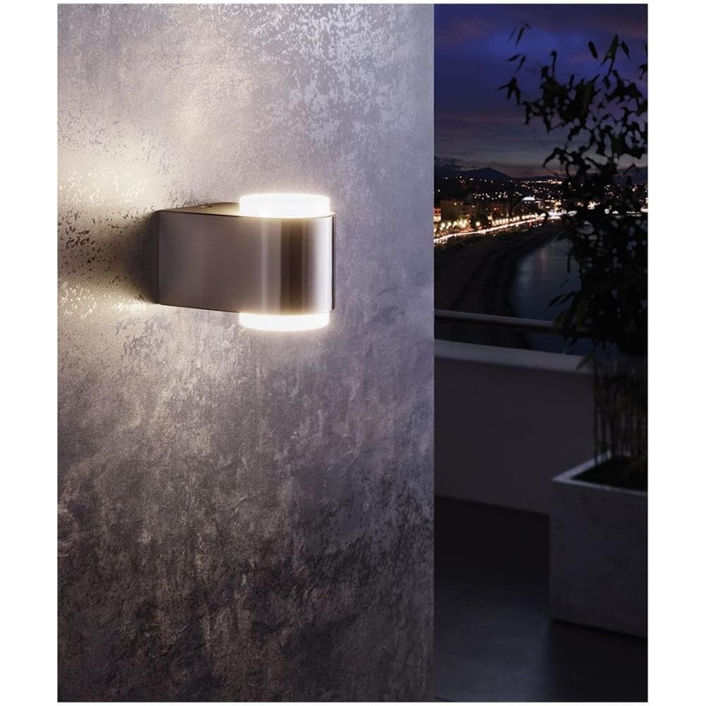 Lampada Da Parete Per Esterni Briones 2x3 W Argento 95079 - Foto 2