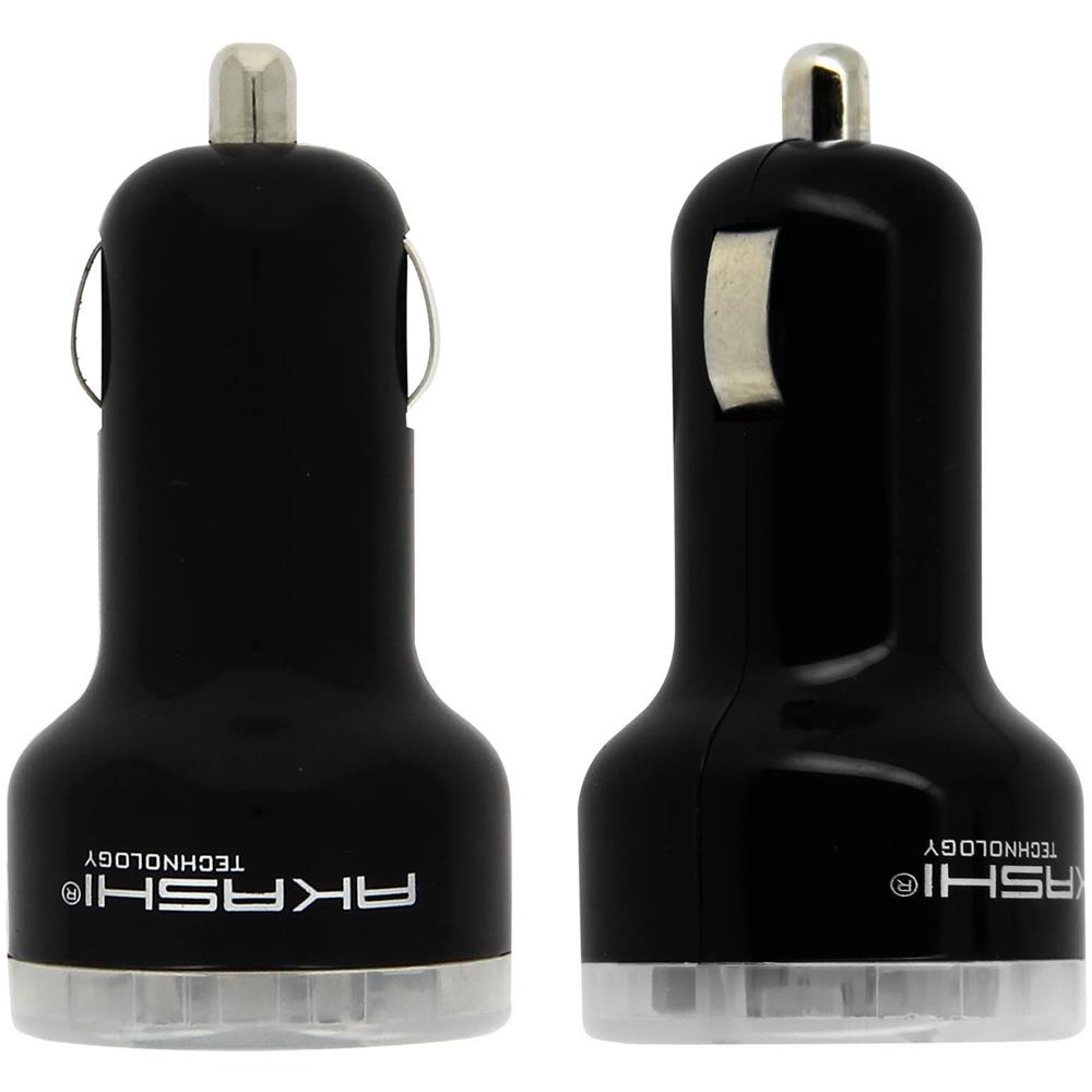 Caricabatterie Accendisigari 2xusb 2.4a Smartphone E Tablet - Nero - Foto 10