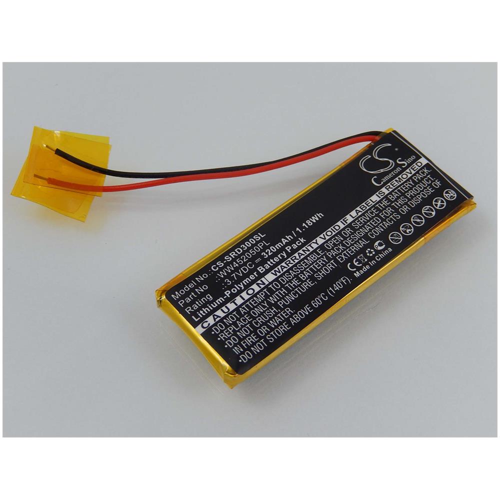 2x Batteria ricambio per auricolari Cardo Scala Rider Solo 320mAh Cardo AS 
