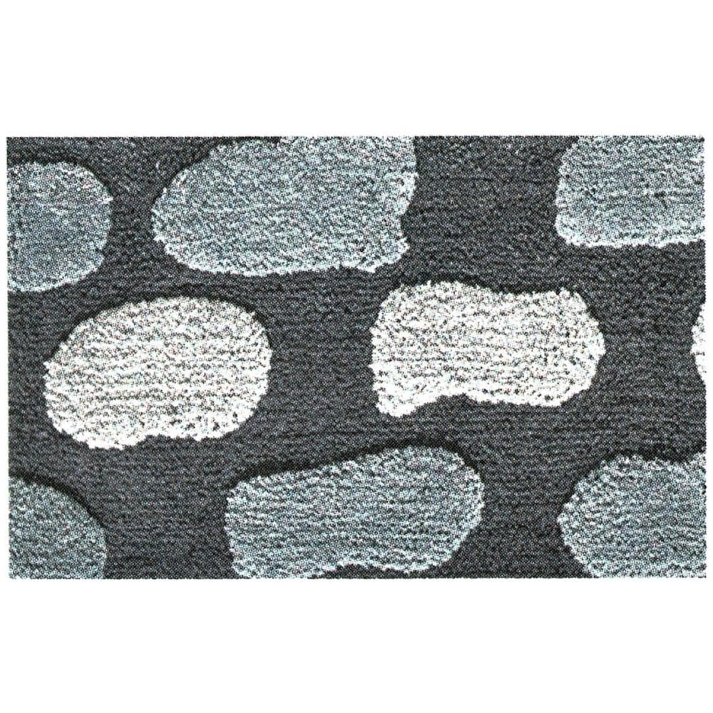 Tappeto Da Bagno Antiscivolo Disegno Stone Colore Grigio Par 3pz Grigio - Foto 1