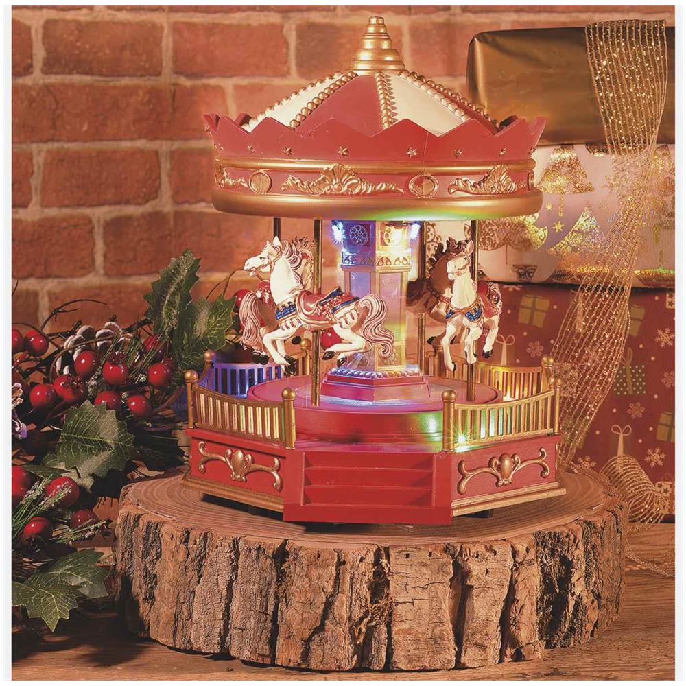 Carillon Vintage Con Giostra Di Cavalli Idea Regalo Natalizia - Foto 2