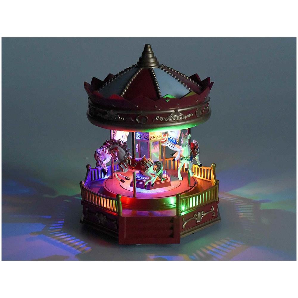 Carillon Vintage Con Giostra Di Cavalli Idea Regalo Natalizia - Foto 3