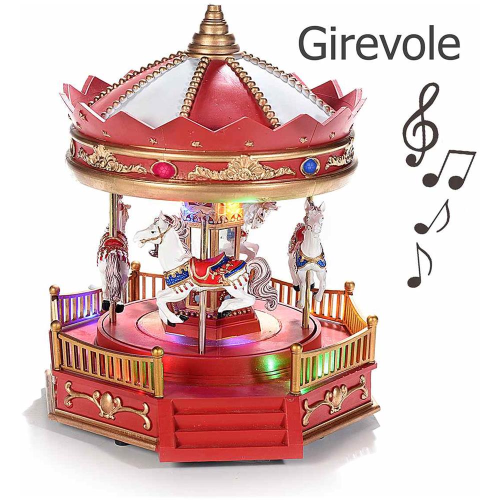 Carillon Vintage Con Giostra Di Cavalli Idea Regalo Natalizia - Foto 1