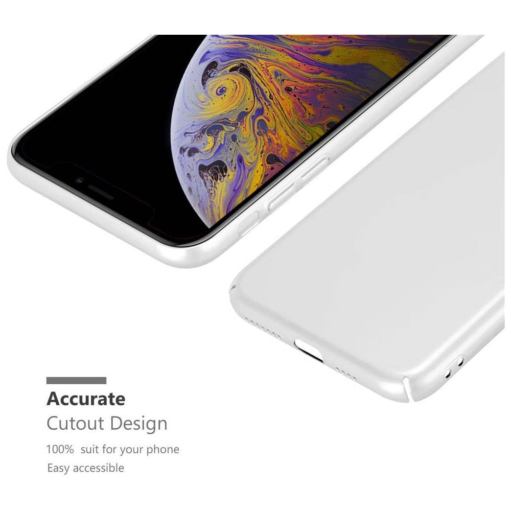 Custodia Compatibile Con Apple Iphone Xs Max In Argento Metallo - Hard Case Coperchio Protettivo In Look Metallico Contro I Graffi E Gli Urti - Foto 6