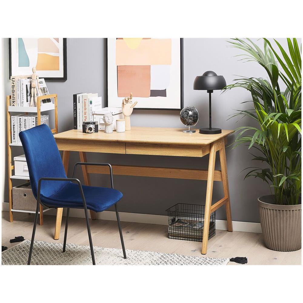 Scrivania 120 X 70 Cm In Legno Chiaro Sheslay - Foto 1