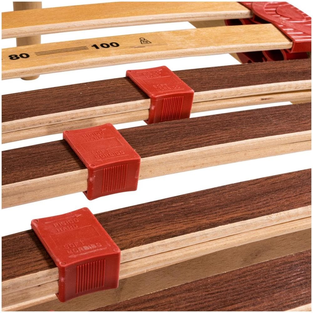 Rete Singola Modello Dynamic Misura 85x200 In Legno Di Faggio Con Doghe Ammortizzate E Basculanti E Regolatori Di Rigidità Zona Lombare - Materassimemory. eu - Foto 2