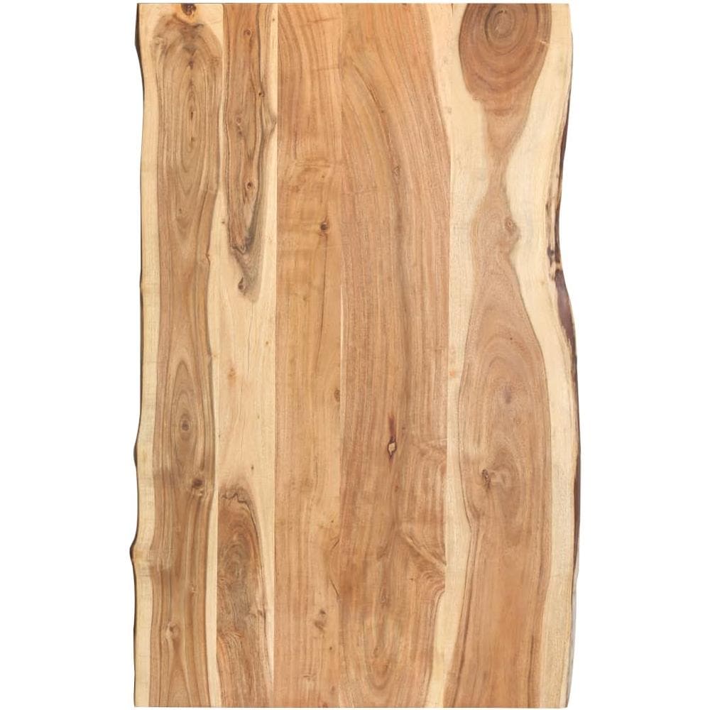 Piano del Tavolo in Legno Massello di Acacia 100x (50-60) x3,8 cm - Foto 1