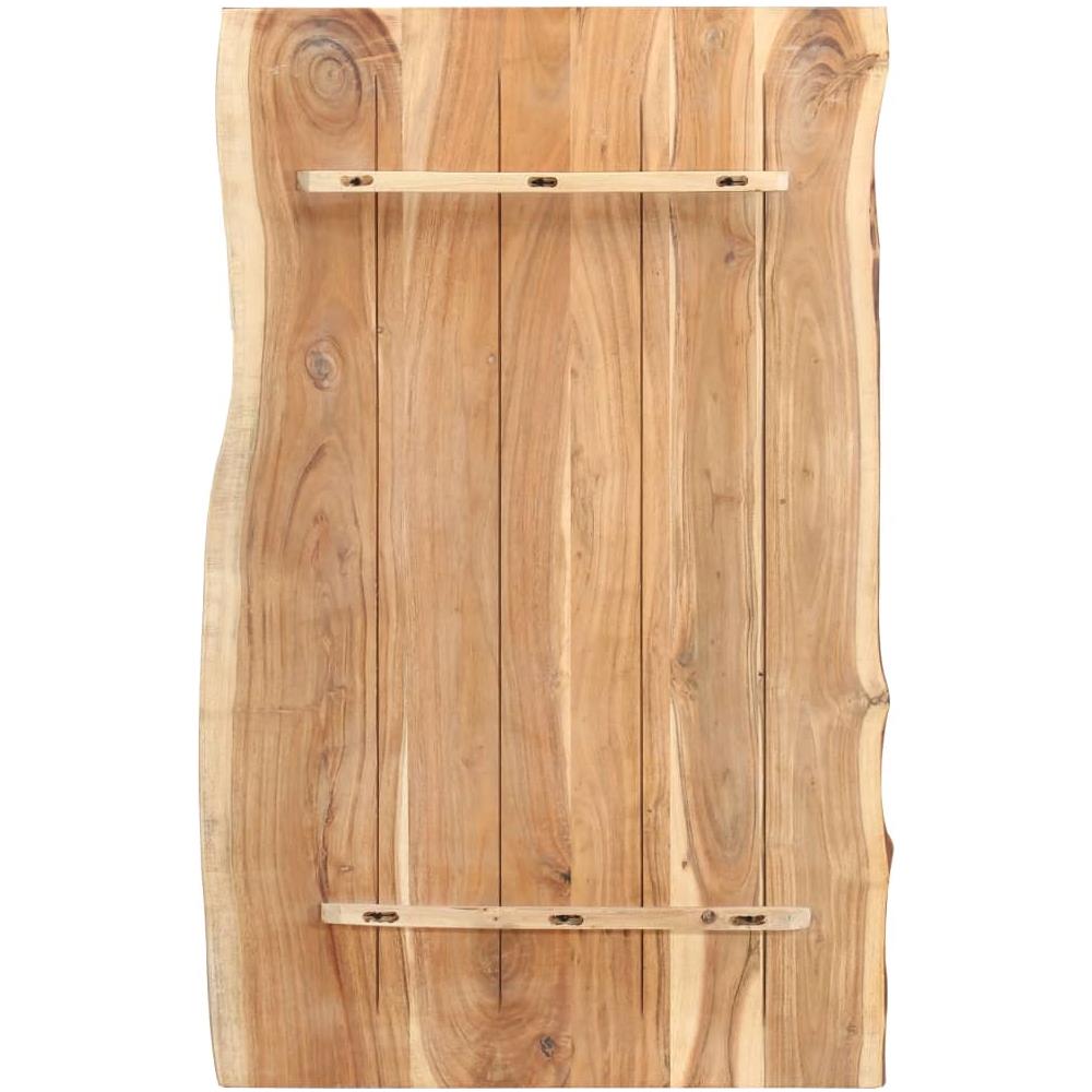 Piano del Tavolo in Legno Massello di Acacia 100x (50-60) x3,8 cm - Foto 3