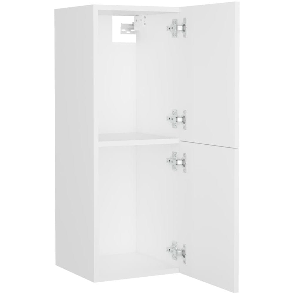Set Mobili Da Bagno Bianco In Truciolato - Foto 8
