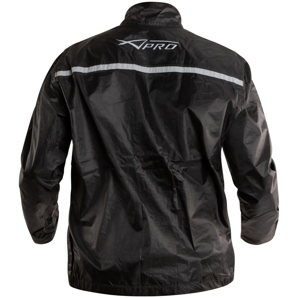 Giacca Antiacqua Antipioggia Tuta Moto Impermeabile Cappuccio Nero S - Foto 5