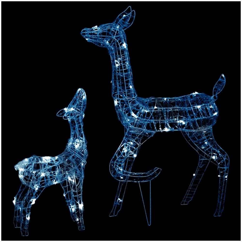 Famiglia di Renne di Natale 160 LED Bianco Freddo in Acrilico - Foto 1