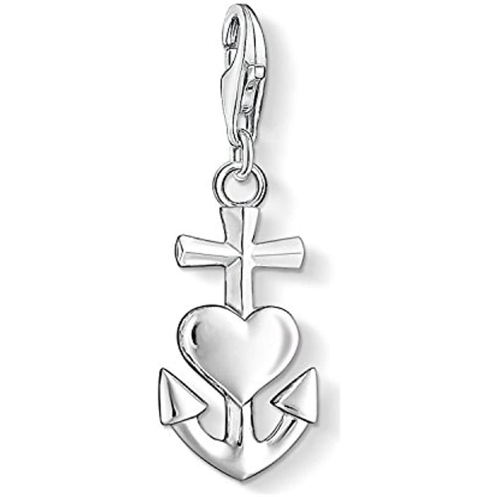 , Donna, Ciondolo Charm Croce Cuore Ancora Charm Club 925 Sterling Silber 0083-001-14 - Foto 1