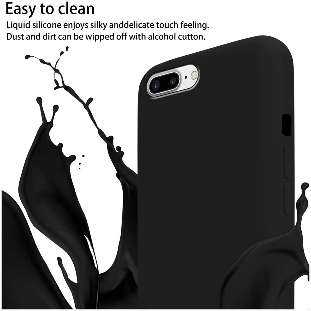Catena Di Telefoni Cellulari Compatibile Con Apple Iphone 7 Plus / 7s Plus / 8 Plus In Liquid Nero - Coperchio Di Protezione In Silicone Con Cordino Regolabile In Lunghezza - Foto 2
