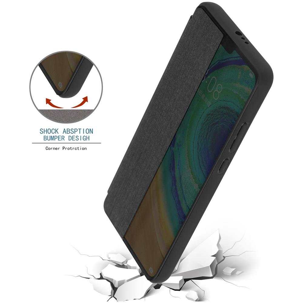 Custodia Compatibile Con Huawei Mate 30 In Nero - Coperchio Intelligente In Fibra Ottica - Coperchio Di Protezione Con Funzione Di Supporto - Foto 7