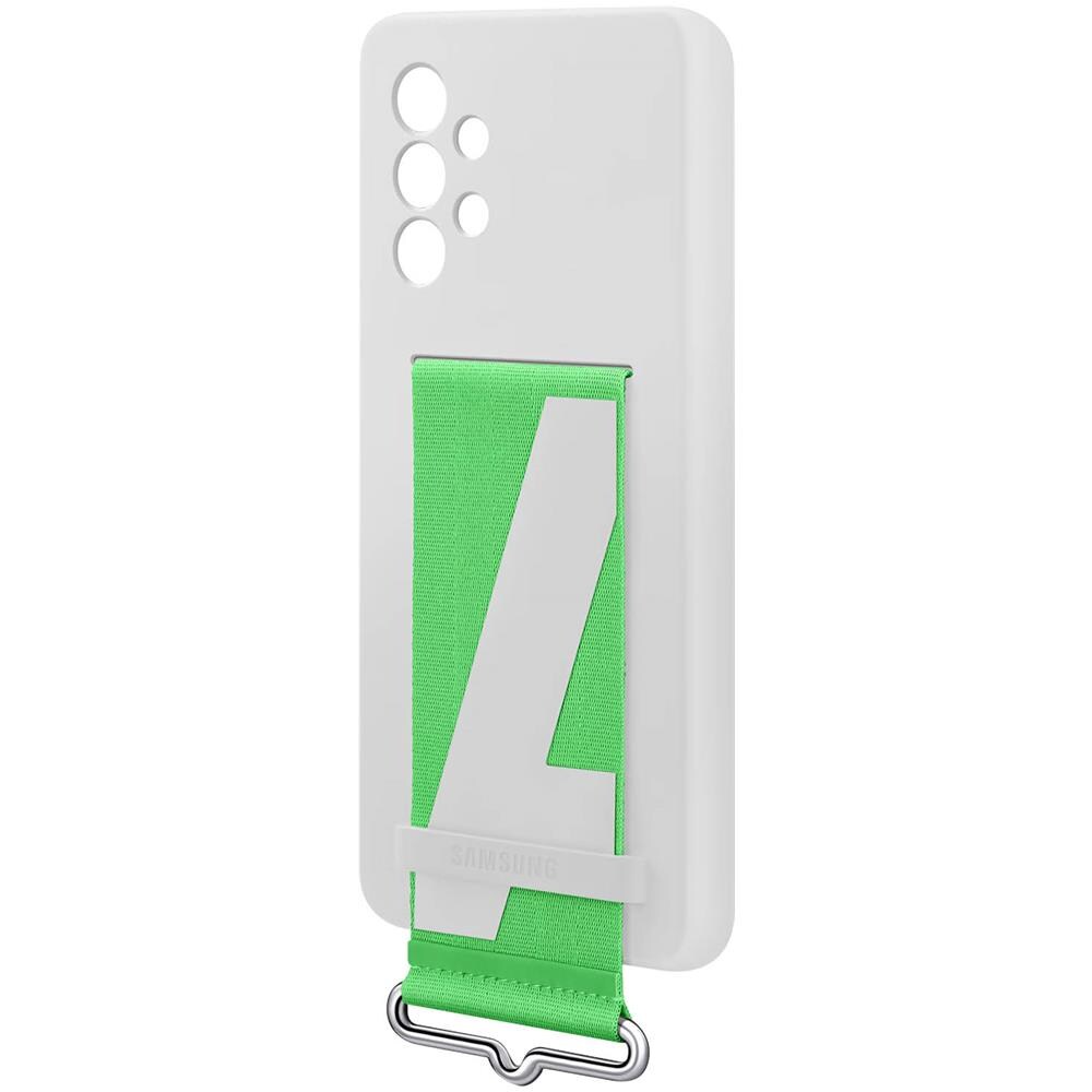 Cover Originale Galaxy A53 5g Silicone Morbido Cinturino Verde - Bianca - Foto 2