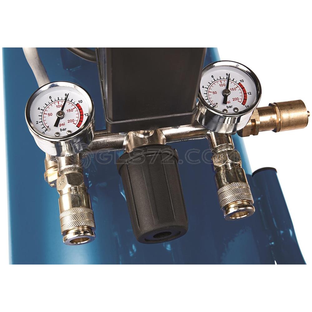 Compressore Aria 50lt Lubrificato Portatile Bicilindrico V 8bar Hc52dc - Foto 8