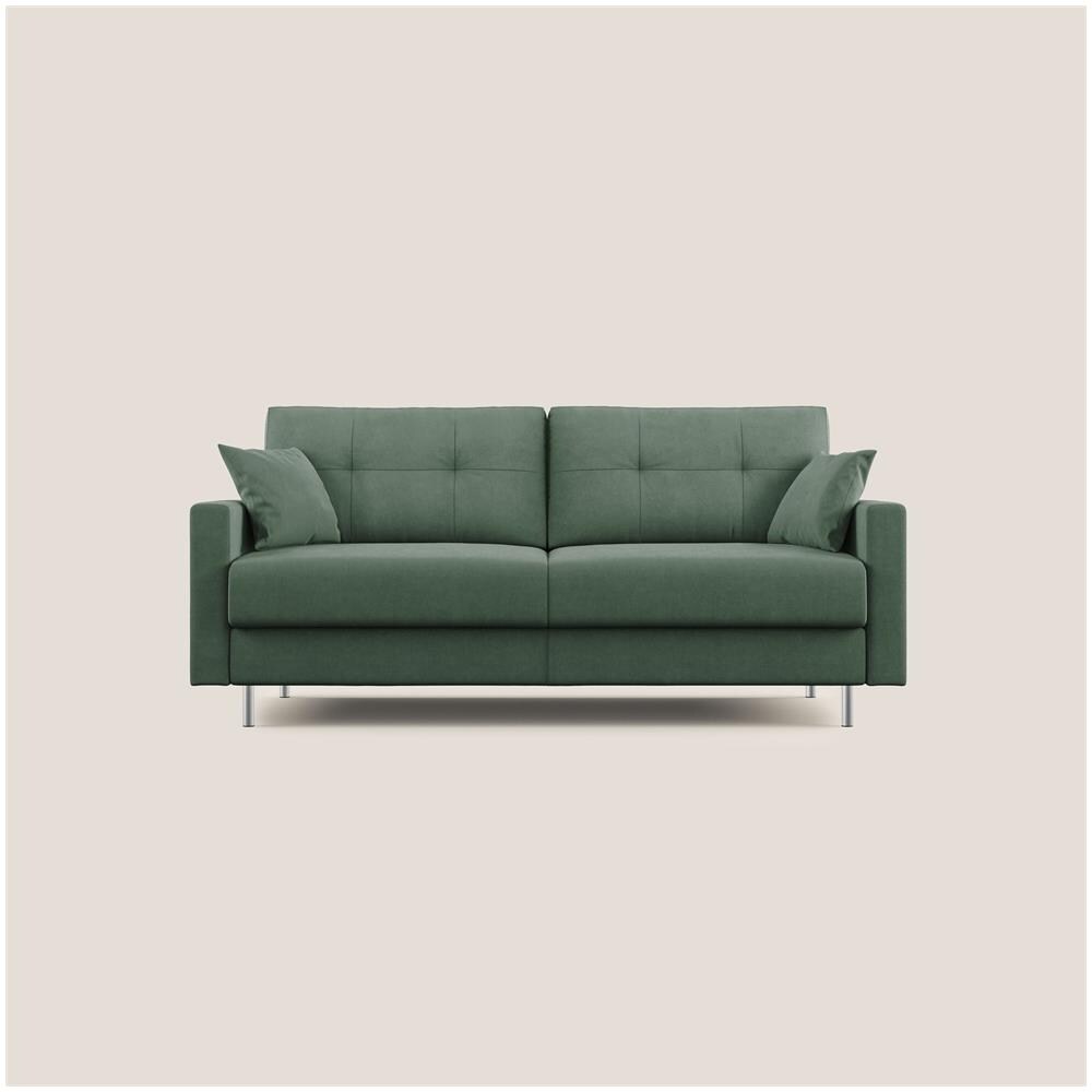 Megan Divano Letto Matrimoniale In Microfibra Smacchiabile T11 Verde - Foto 1