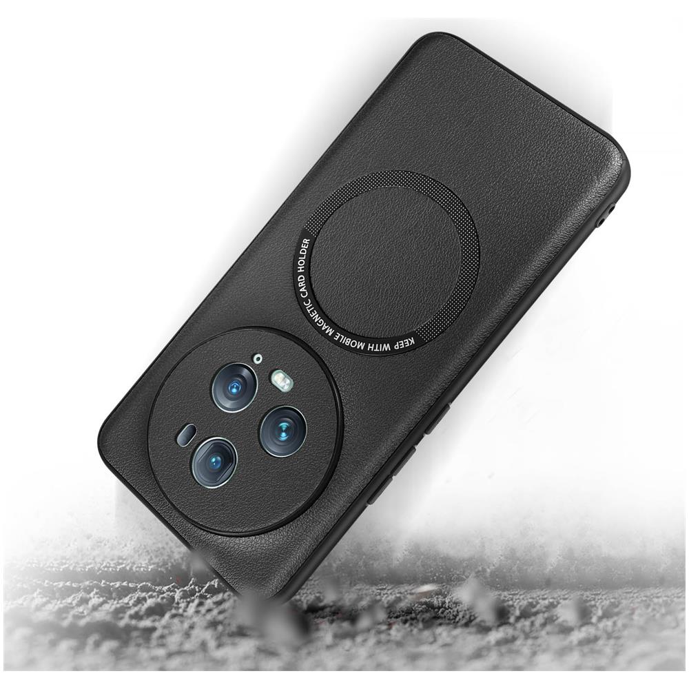 Cover Magsafe Per Honor Magic 5 Pro Semirigida Con Anello Magnetico Nera - Foto 2